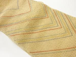 羅幾何学模様織出し名古屋帯